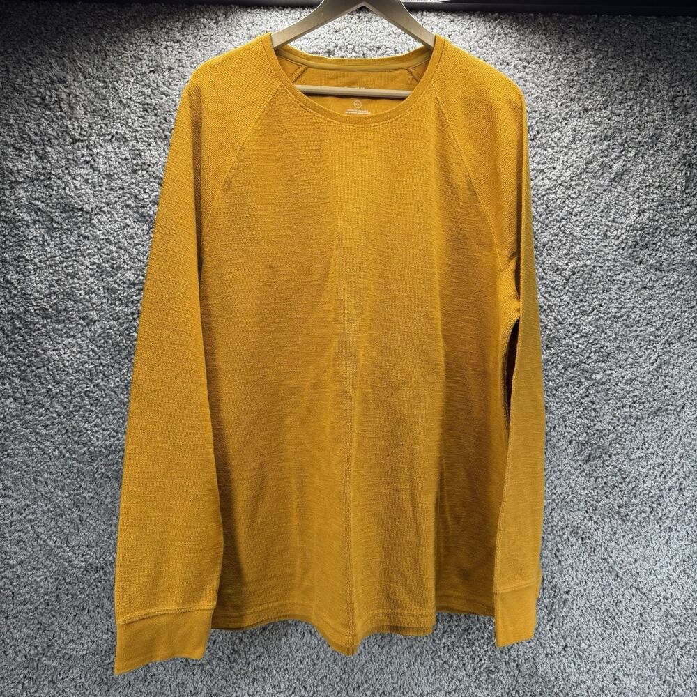 Goodfellow & Co Men’s XXL Mustard Yellow Long Sleeve Crewneck Pullover Shirt